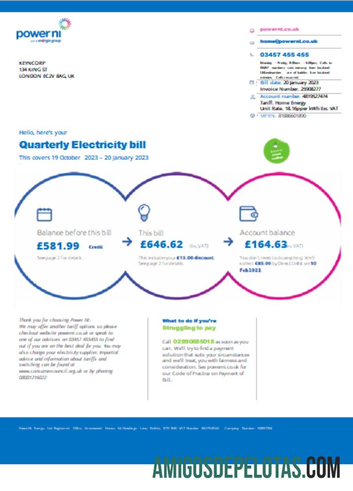 Projeto de lei de negócios de serviços públicos Power NI, SCR baixar para verificação